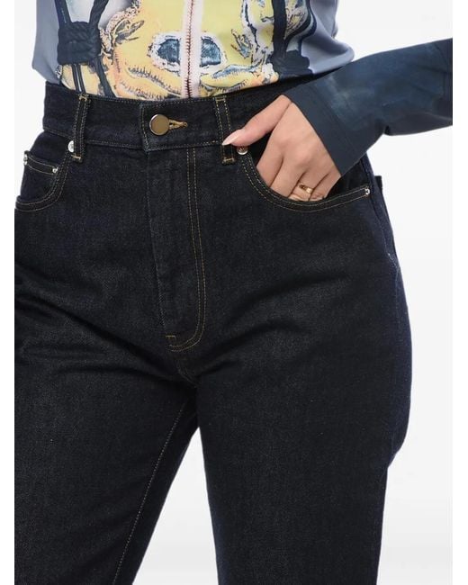 Loulou de Saison Blue Topstitched Jeans