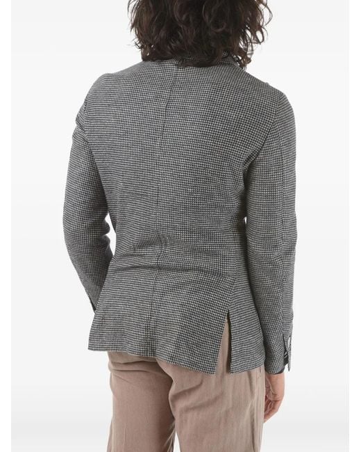 Corneliani Gray Double-Breasted Linen Jacket for men
