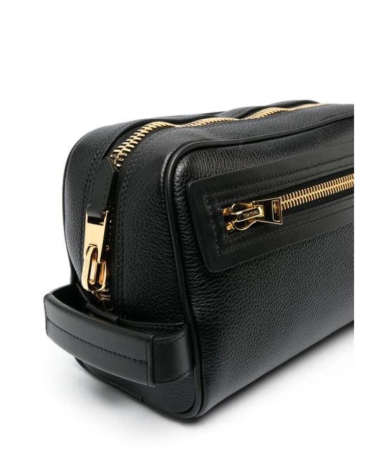 Tom Ford Black Leather Toiletry Case for men