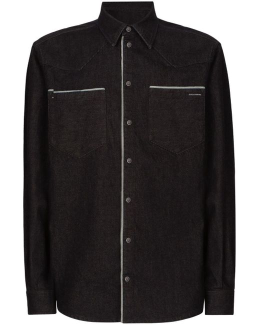 Dolce & Gabbana Black Shirt With Pockets for men