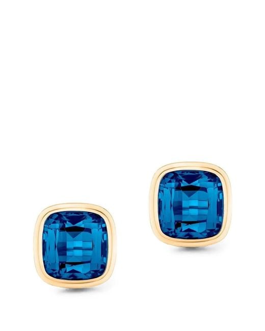 Goshwara Blue Manhattan Topaz Stud Earrings