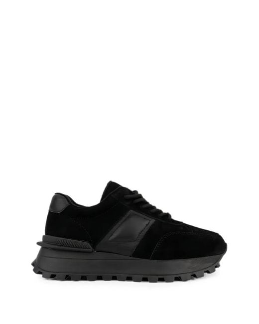 Linda Baumann Black Panelled Chunky Sneakers
