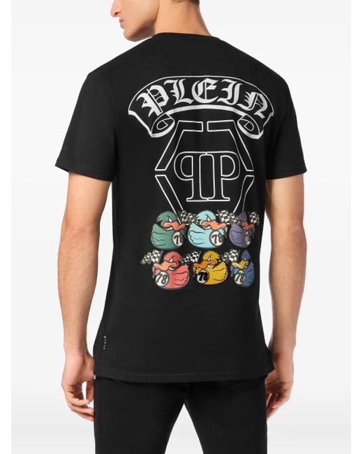 メンズ Philipp Plein Gothic Duck Tシャツ Black