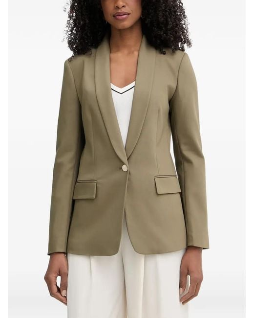 Morgan Green Shawl-Lapel Single-Breasted Blazer