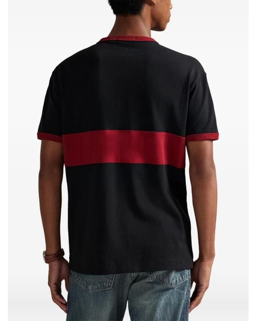 Polo Ralph Lauren Black Ribbed-Neck Short-Sleeve T-Shirt for men