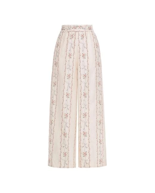 Agua Bendita White Tota Navegante Trousers