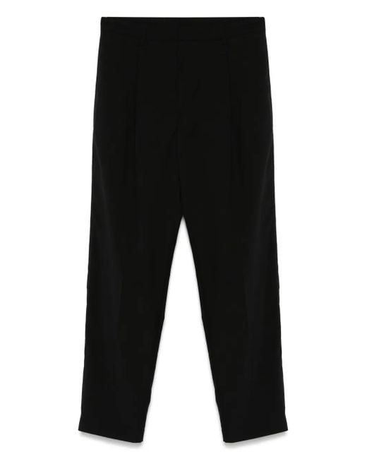 Emporio Armani Black Pleated Trousers for men