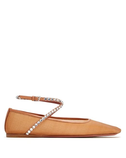 Ballerine Con Inserti di AMINA MUADDI in Brown