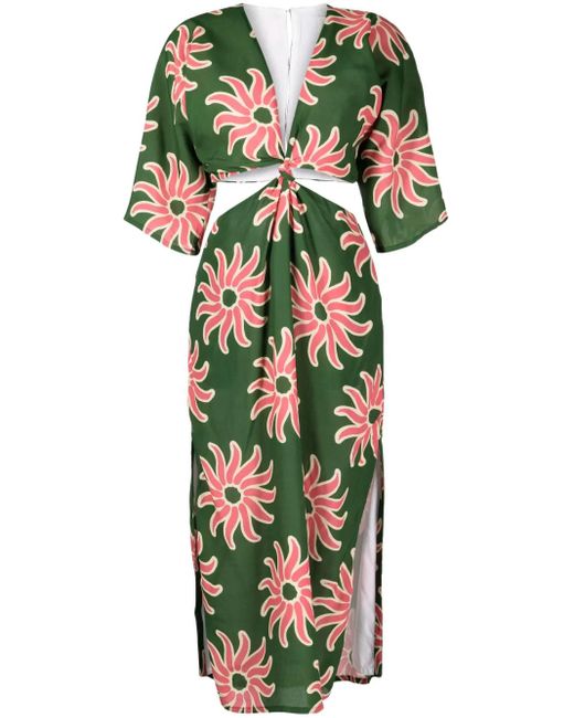 Robe Longue Tado À Découpes Cala De La Cruz en coloris Green