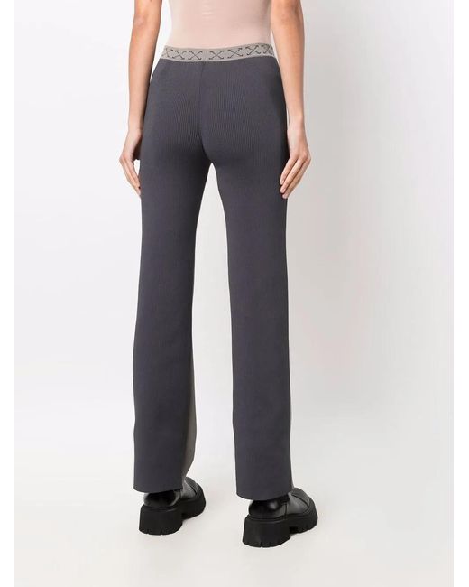 Off-White c/o Virgil Abloh Gray Arrow-Waistband Trousers