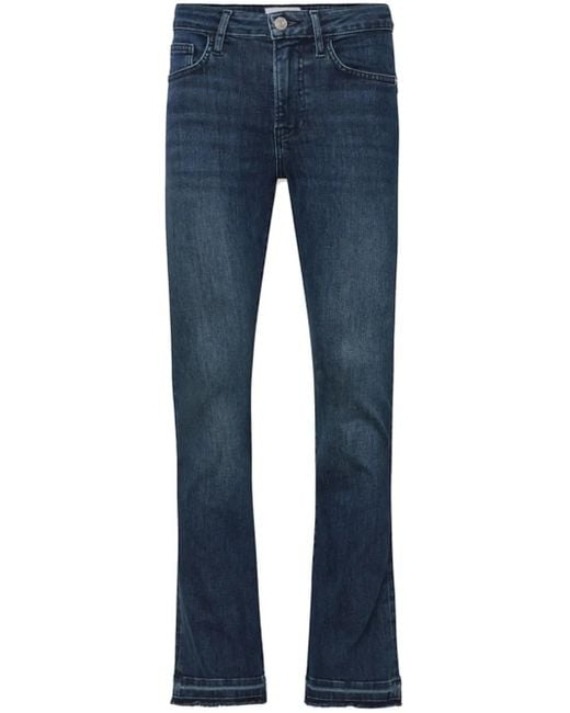 Jean Le Crop Mini Boot FRAME en coloris Blue