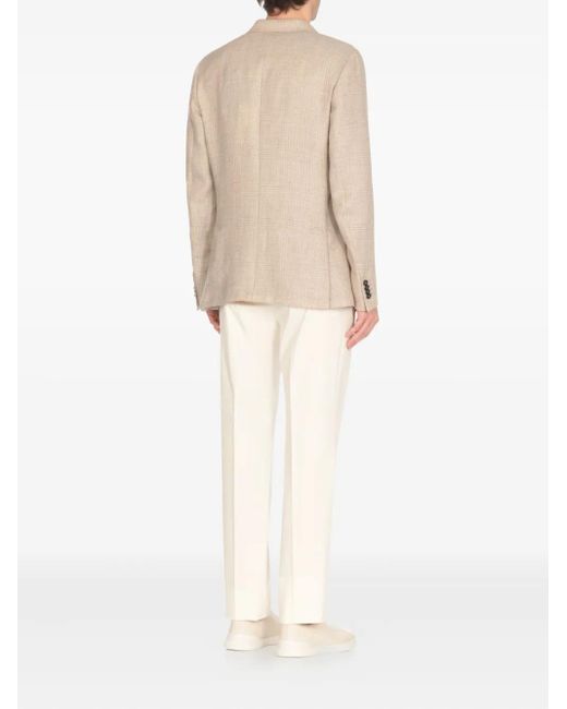 Zegna Natural Checked Blazer for men