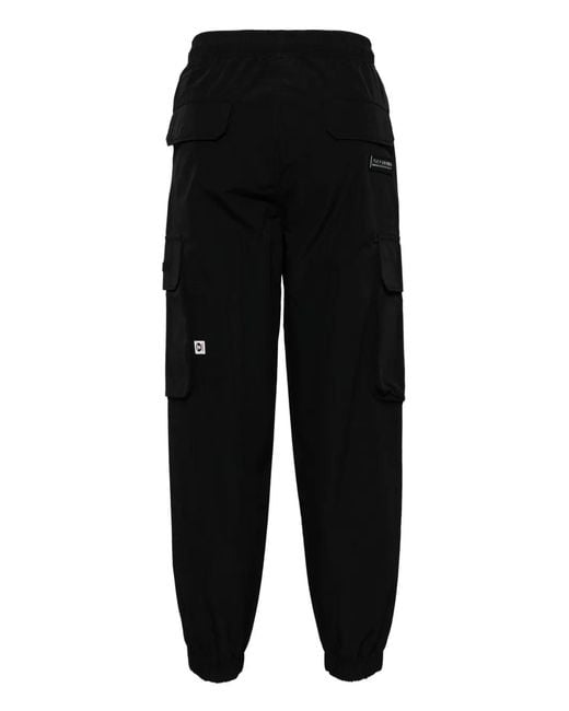 Aape By A Bathing Ape Black Logo-Embroidered Cargo Pants for men