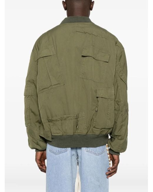 Junya Watanabe Green Multi-Pocket Bomber Jacket for men