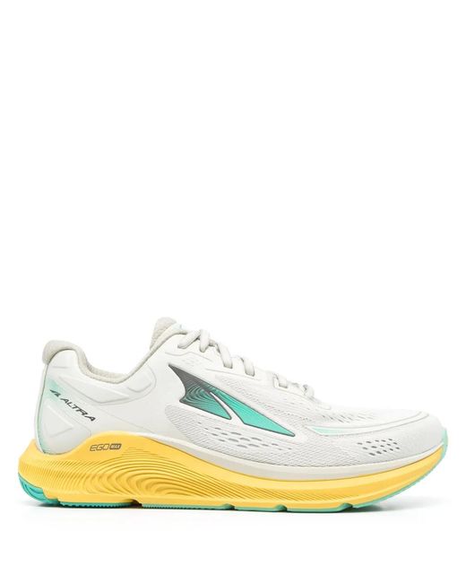 Altra Yellow Intarsia-Knit Low-Top Sneakers for men