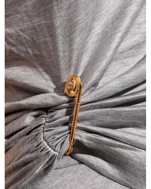 Versace Gray Medusa-Pin T-Shirt