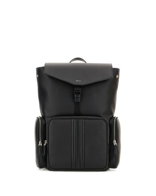Bally Black Zaini Flap-Pocket Backpack for men