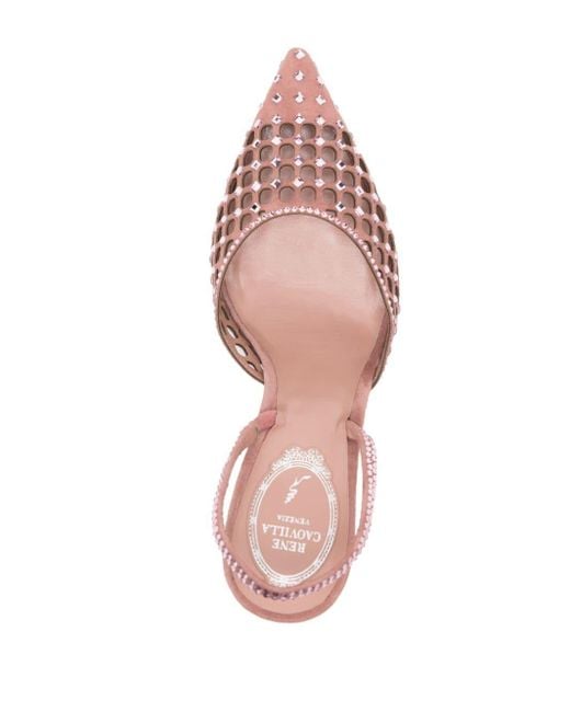 Zapatos con tacón de 80mm Rene Caovilla de color Pink