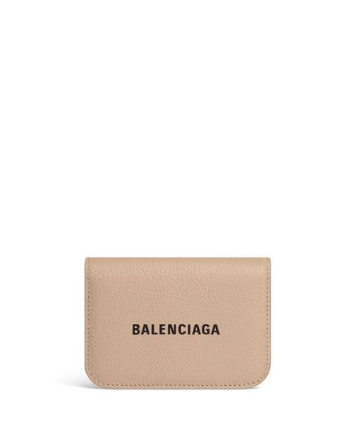 Balenciaga Natural Cash Mini Leather Wallet