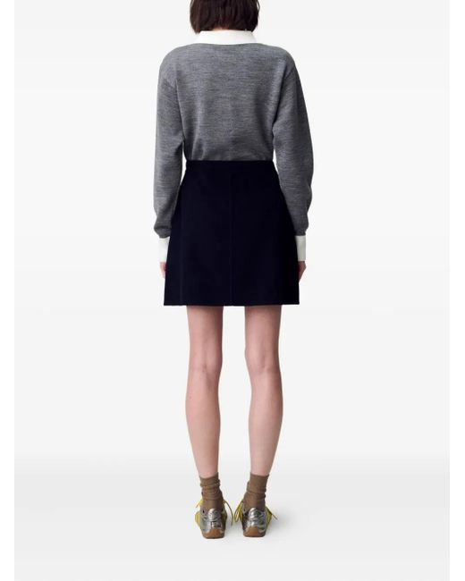 Claudie Pierlot Blue Minirock Aus Wolle