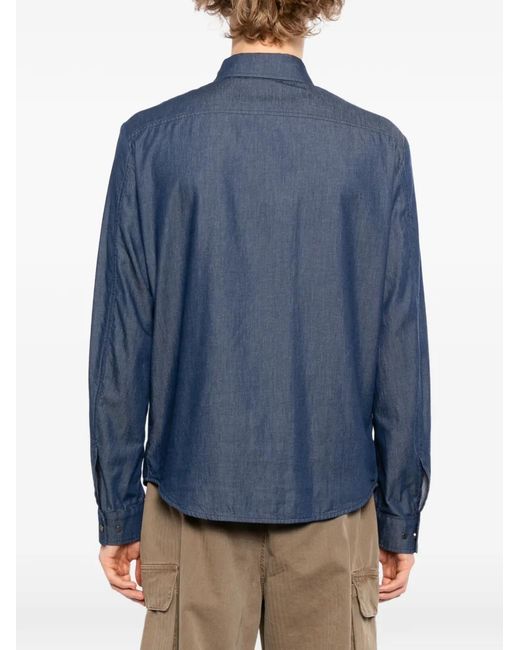Moncler Blue Surchemise En Jean for men