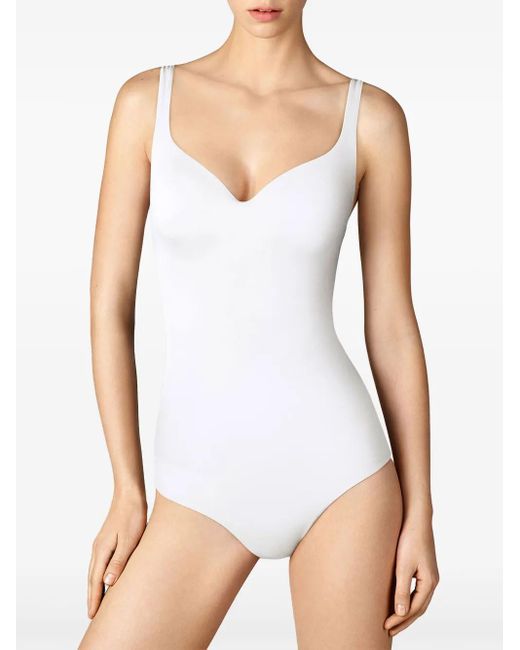 Wolford White Mat De Luxe Bodysuit