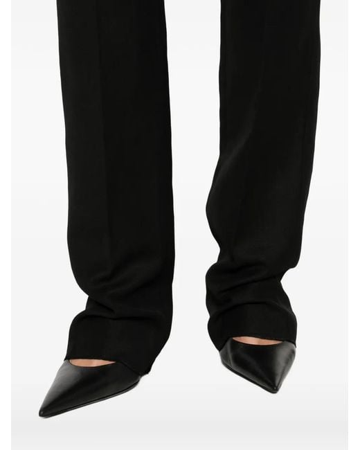 Sportmax Black Front-Pleat Trousers