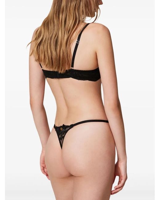 Twinset Black Lace Push-Up Bra