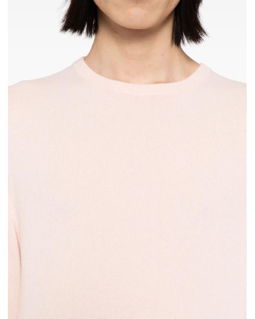 メンズ N.Peal Cashmere Oxford ラウンドネック プルオーバー Pink