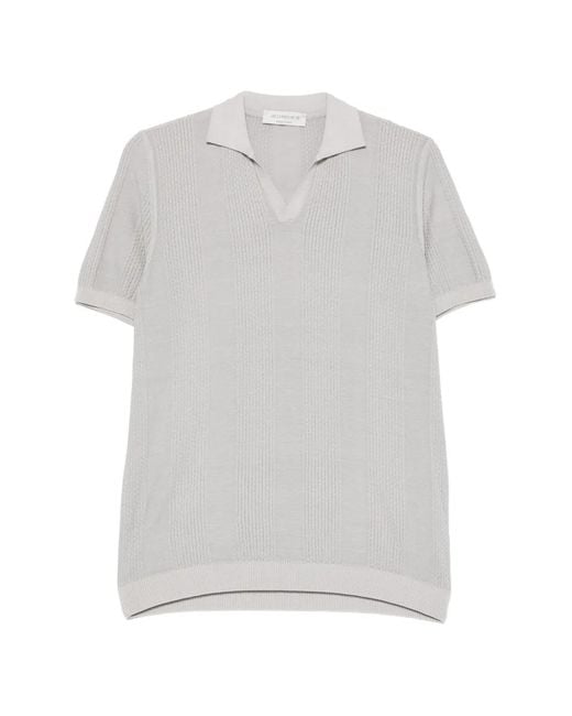 Jeordie's Gray Polo-Collar T-Shirt for men