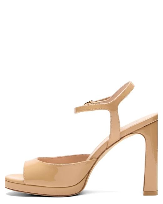 Stuart Weitzman White Babette Platform Sandals