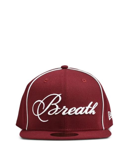 BREATH Red New Era Piped Cap for men