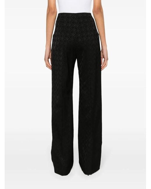 MARINE SERRE Black Moon Diamant-Jacquard Trousers