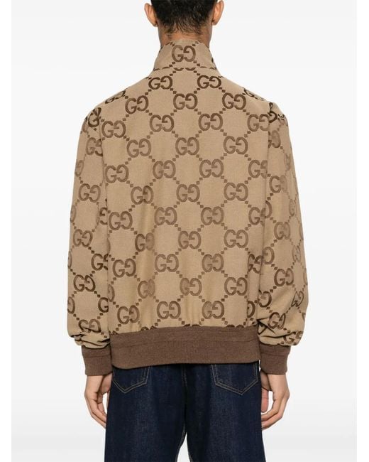 Gucci Brown Jumbo Gg Canvas Jacket for men