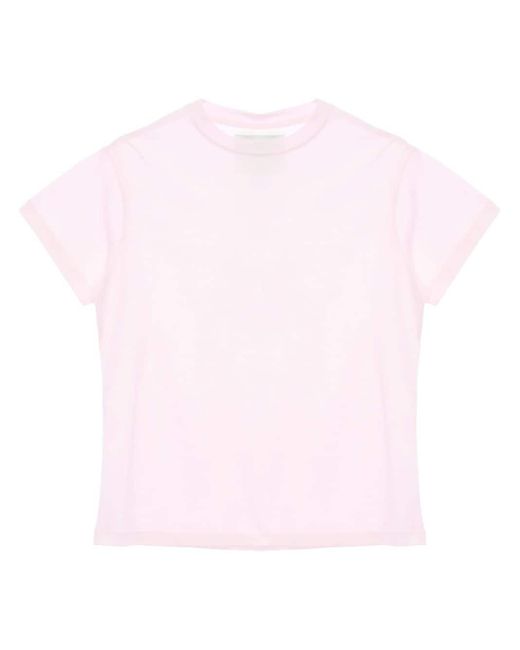 Studio Nicholson Pink T-Shirt aus Jersey