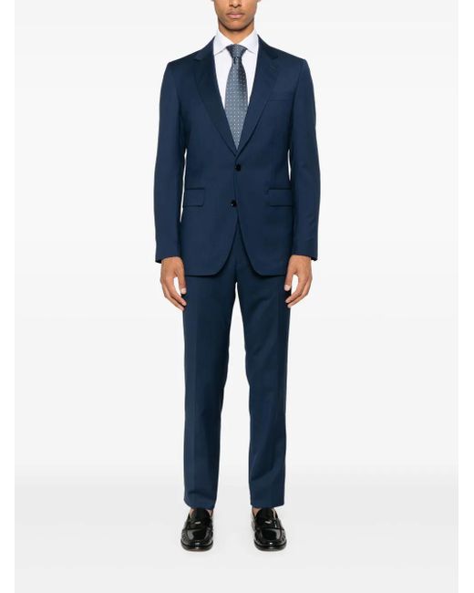 Fursac Blue Virgin-Wool Suit for men