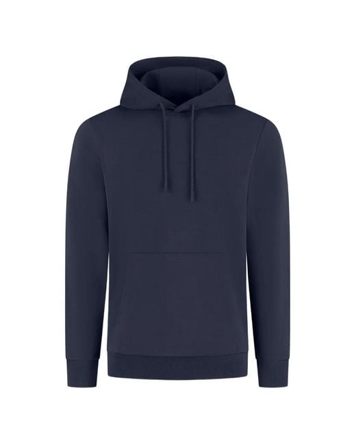 Woolrich Blue Drawstring Pouch-Pocket Hoodie for men