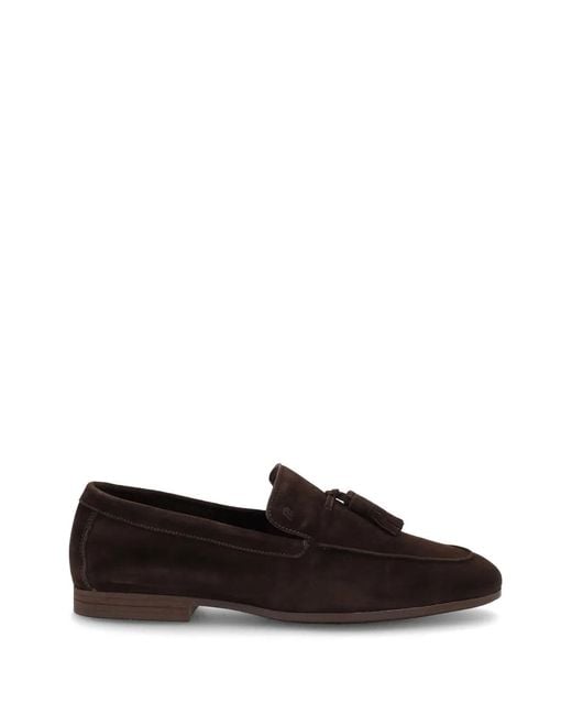 Frau White Tassel Suede Loafers for men
