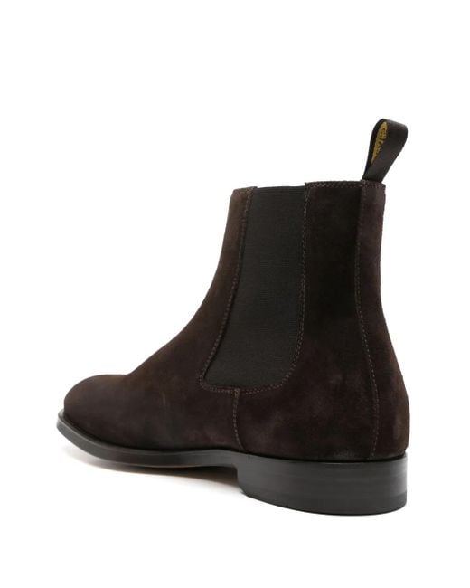 Doucal's Black Suede Ankle Boots for men