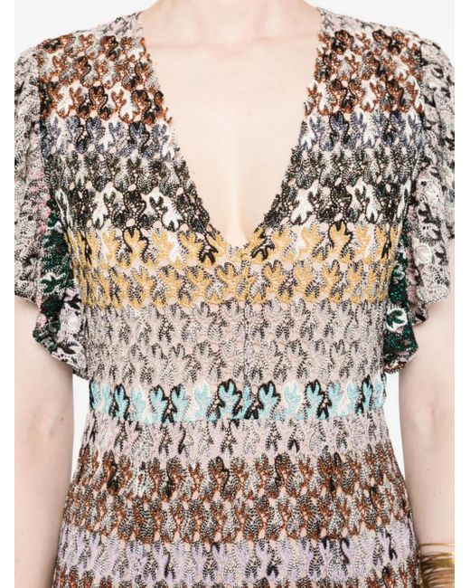 Missoni Midi-Jurk Met V-Hals in het Black