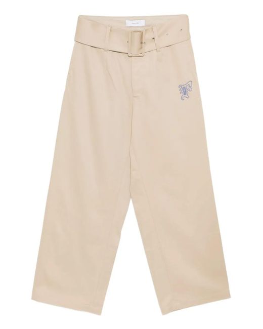 Facetasm White Logo-Embroidered Trousers for men