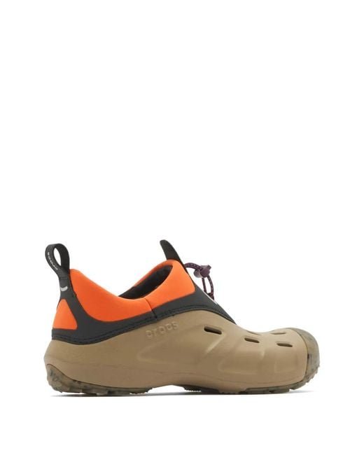 CROCSTM Brown Perforated Drawstring Sneakers