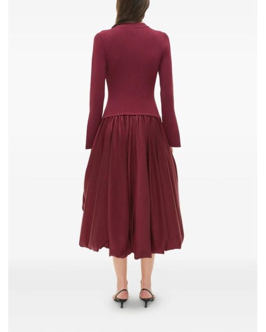 Jonathan Simkhai Purple Kenlie Balloon Dress