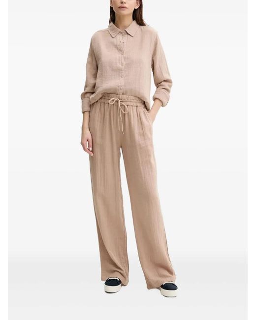 Melissa Odabash Natural Button-down-Hemd mit spitzem Kragen