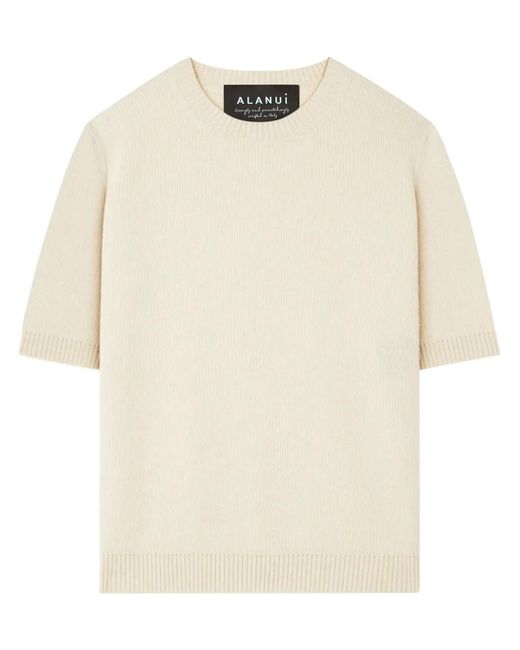 Alanui Natural A Finest Knit Ribbed T-Shirt