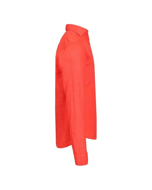 Al Duca D'aosta Red Linen Shirt for men