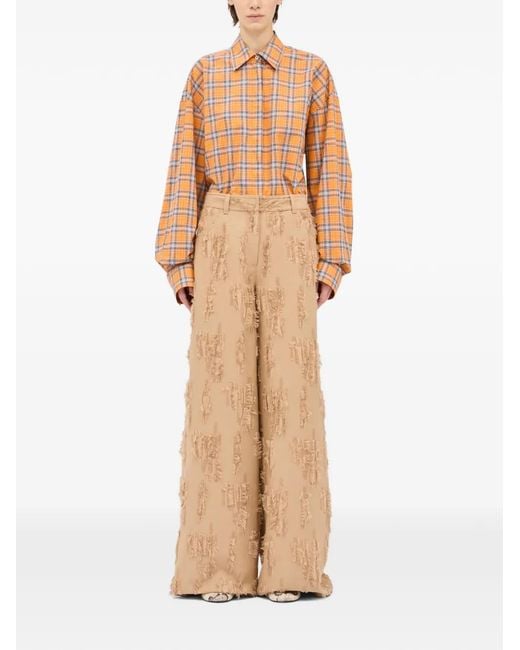 MSGM Natural Destroyed Trousers