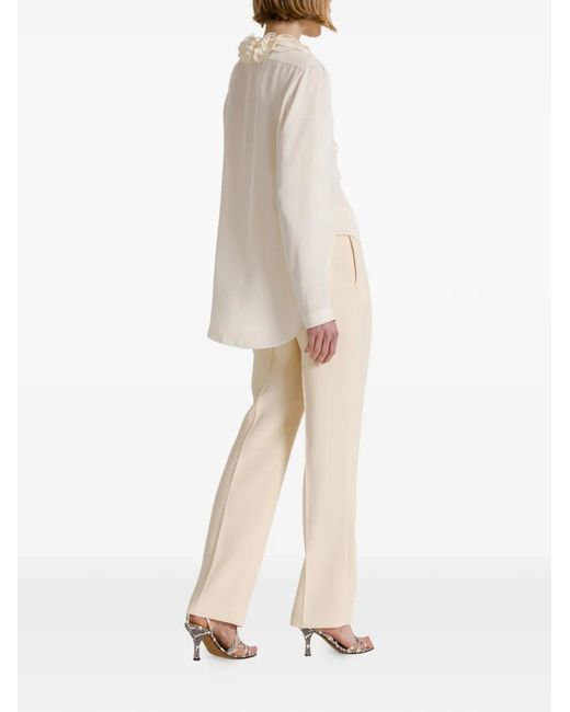 Alberta Ferretti White Ruffled Blouse
