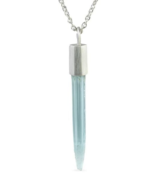 Parts Of 4 Blue Talisman Aquamarine Pendant Necklace