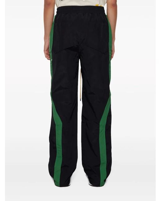 Rhude Black Colour-Block Track Pants for men